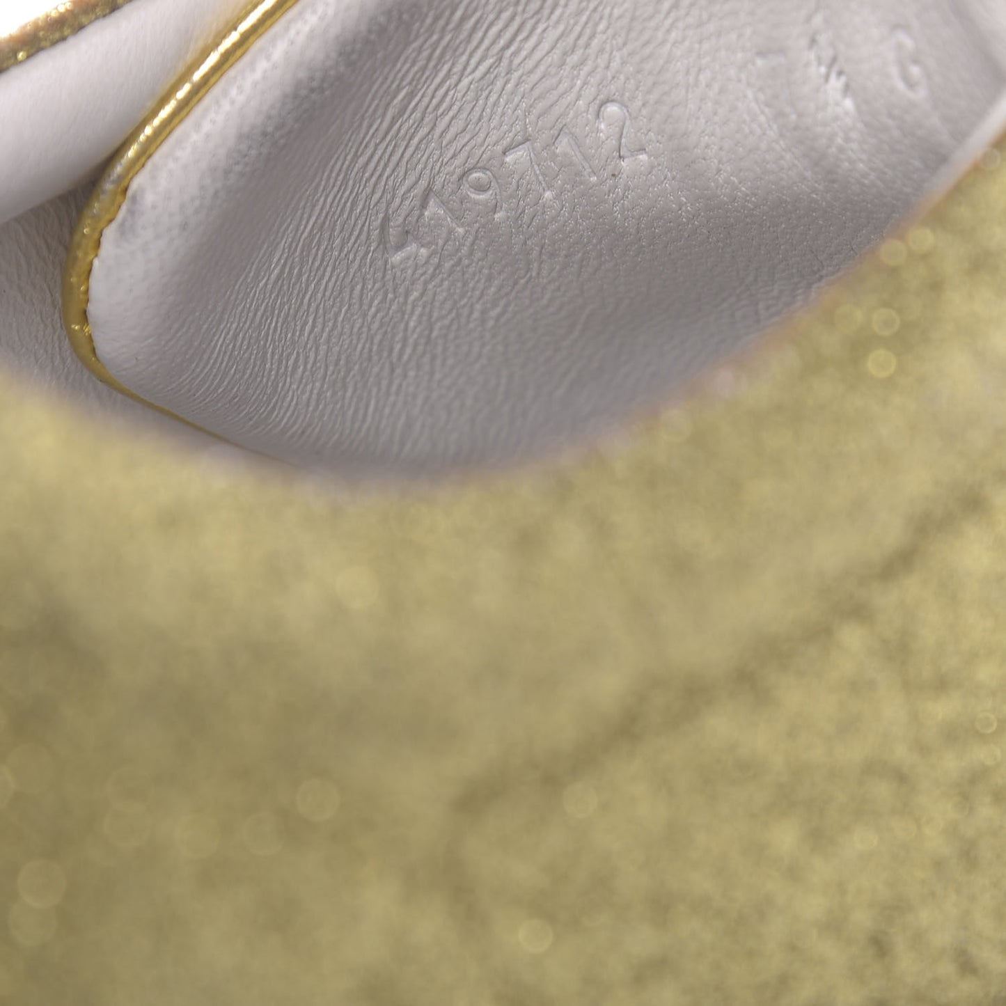 Metallic Calfskin Studded Mens Bambi Web GG Sneakers 7.5 Gold