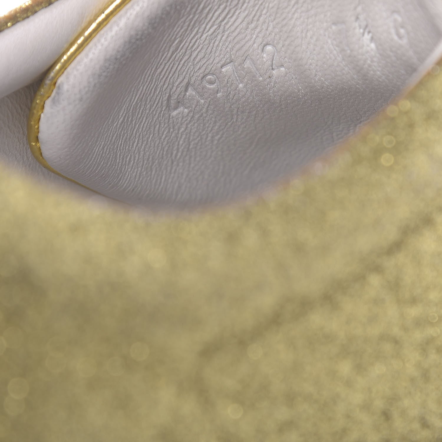 Gucci Metallic Calfskin Studded Mens Bambi Web GG Sneakers 7.5 Gold 8 of 13