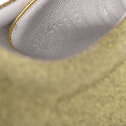 Gucci Metallic Calfskin Studded Mens Bambi Web GG Sneakers 7.5 Gold 8 of 13