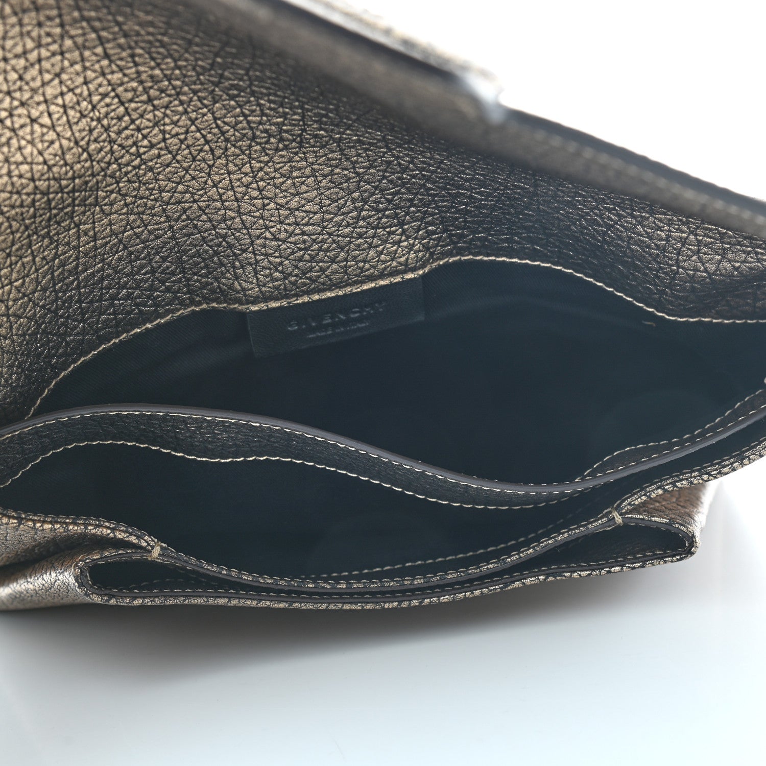 Givenchy Crackled Metallic Sugar Goatskin Medium Antigona Envelope Clutch Light Gold 4 of 6