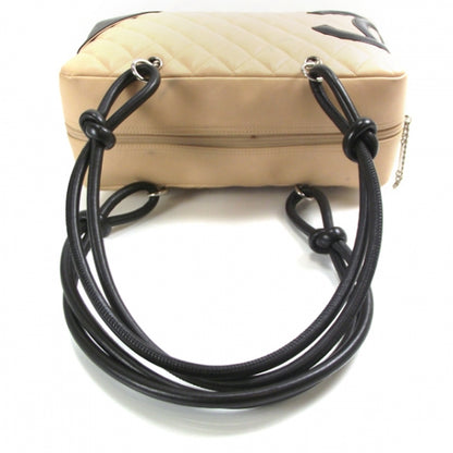 Chanel Calfskin Quilted Large Cambon Bowler Beige Black 6 of 12