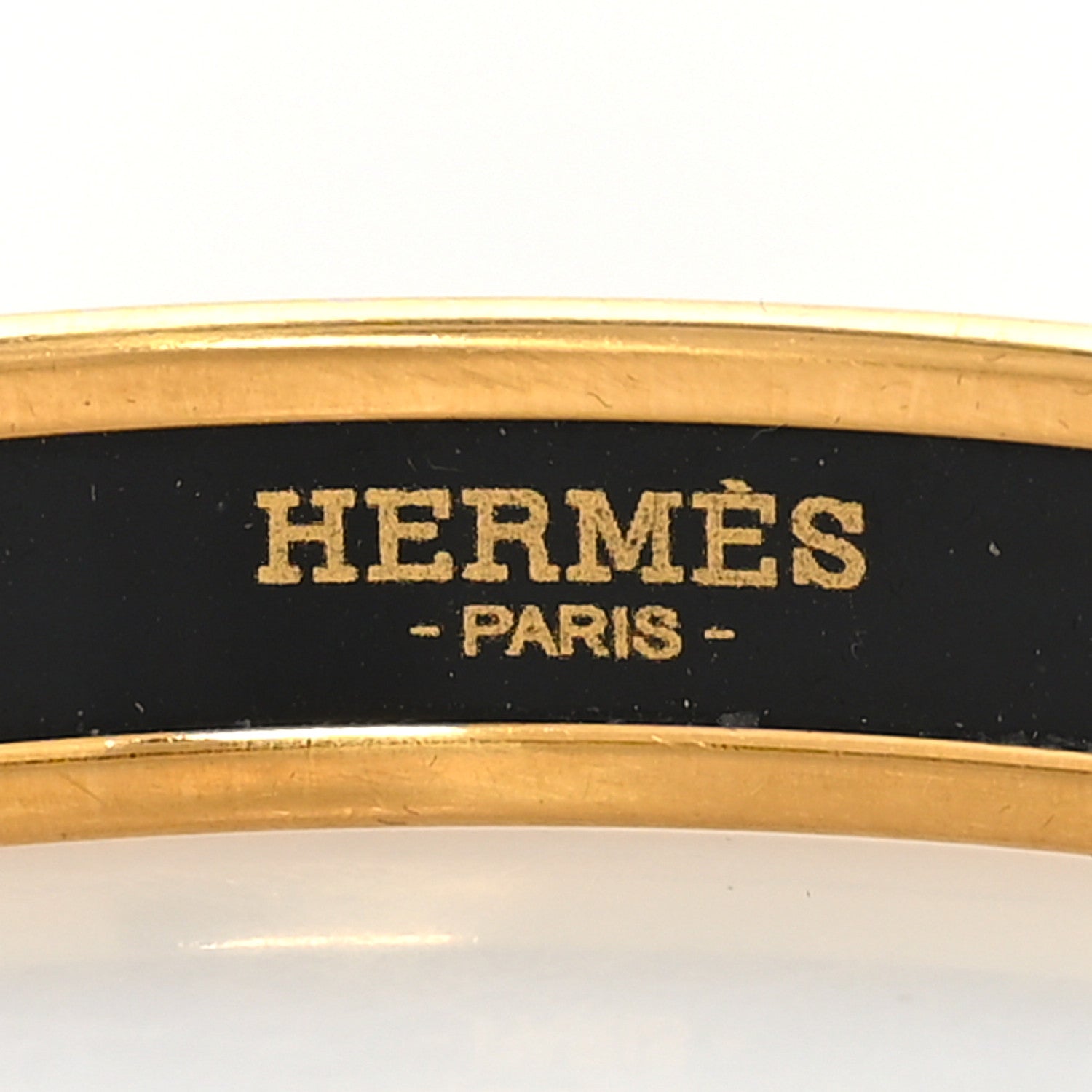 Hermes Enamel Printed Narrow Caleche Bracelet 70 Lagon 4 of 5