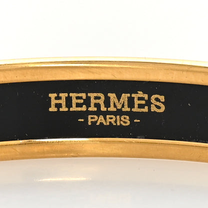 Hermes Enamel Printed Narrow Caleche Bracelet 70 Lagon 4 of 5