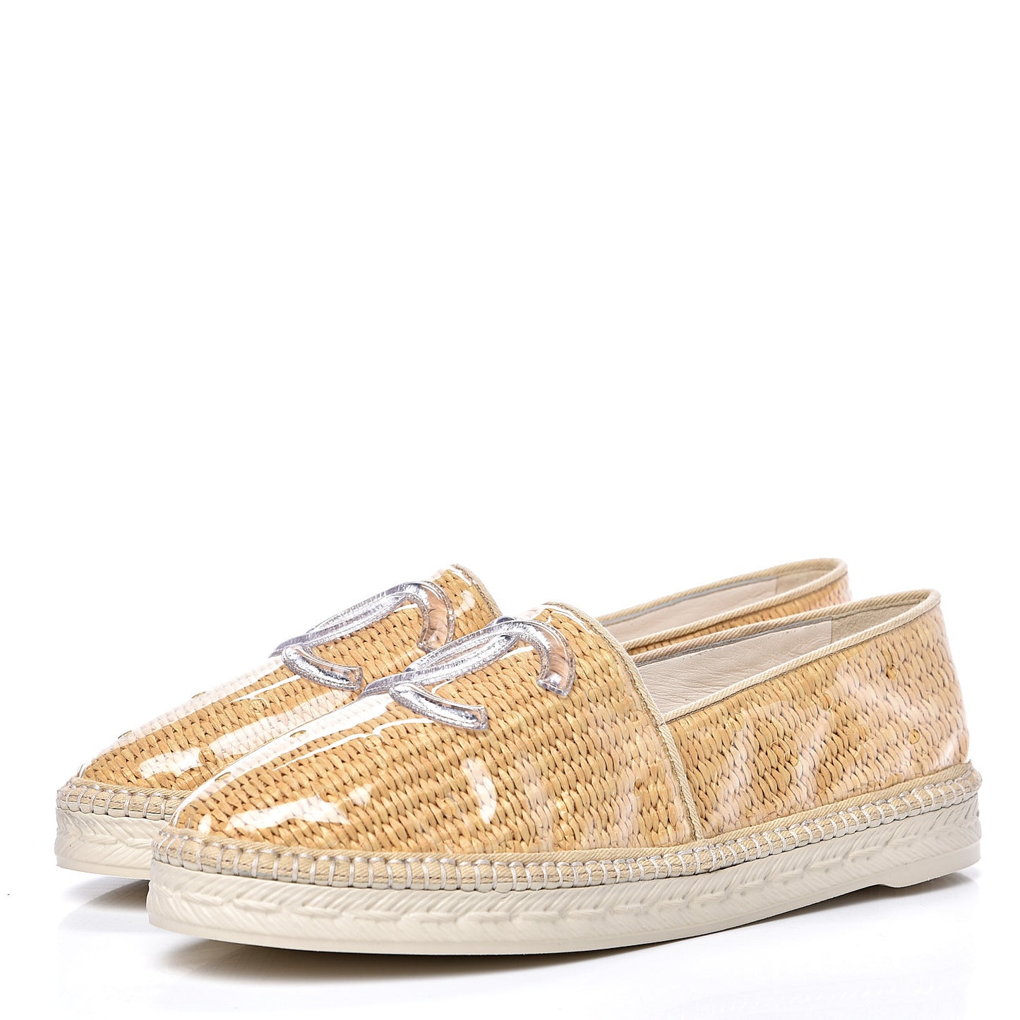 PVC Raffia CC Espadrilles 41 Beige
