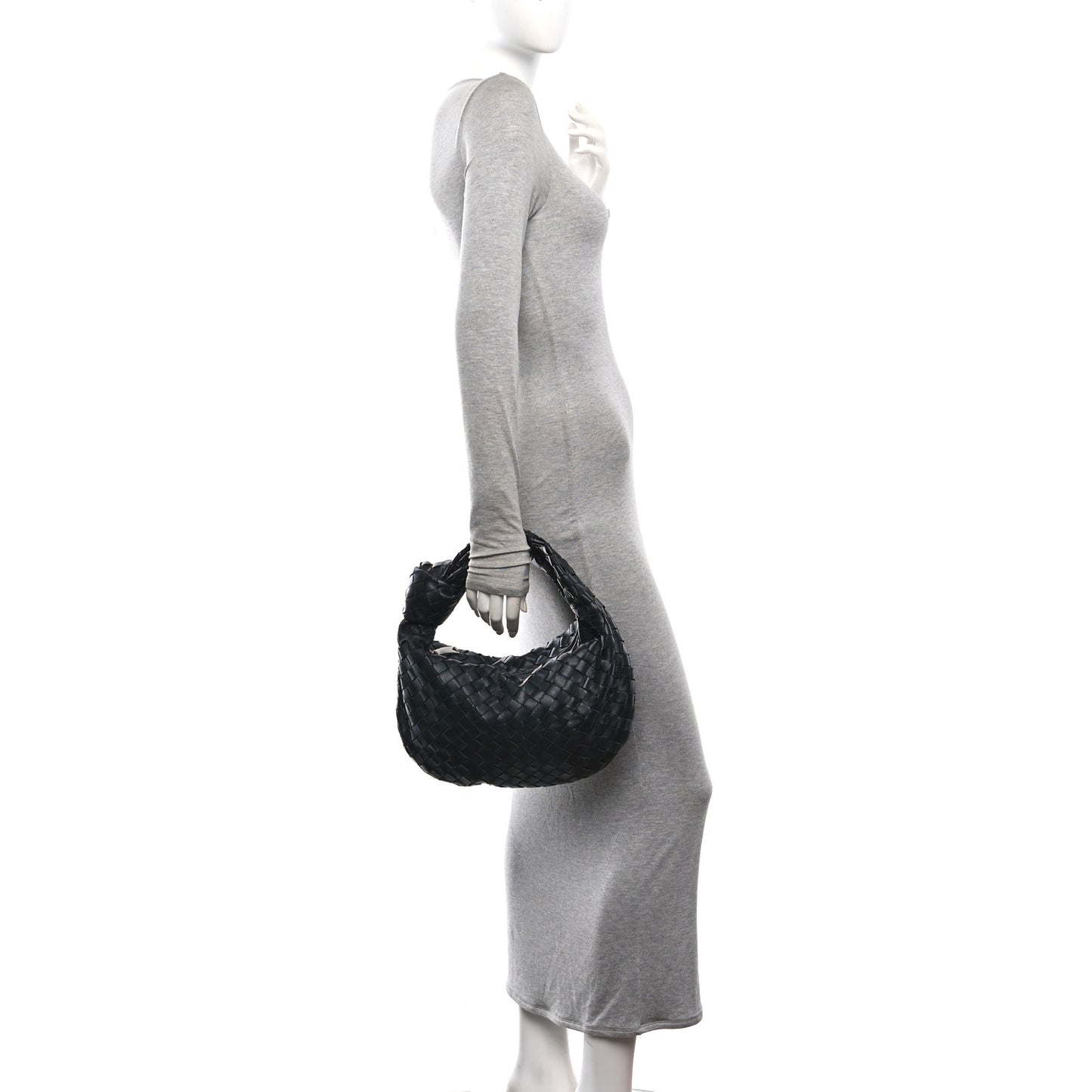 Nappa Intrecciato Teen Jodie Hobo Black