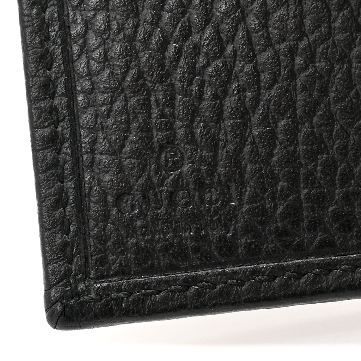 Gucci Dollar Calfskin GG Marmont Tri-Fold Wallet Black 6 of 9