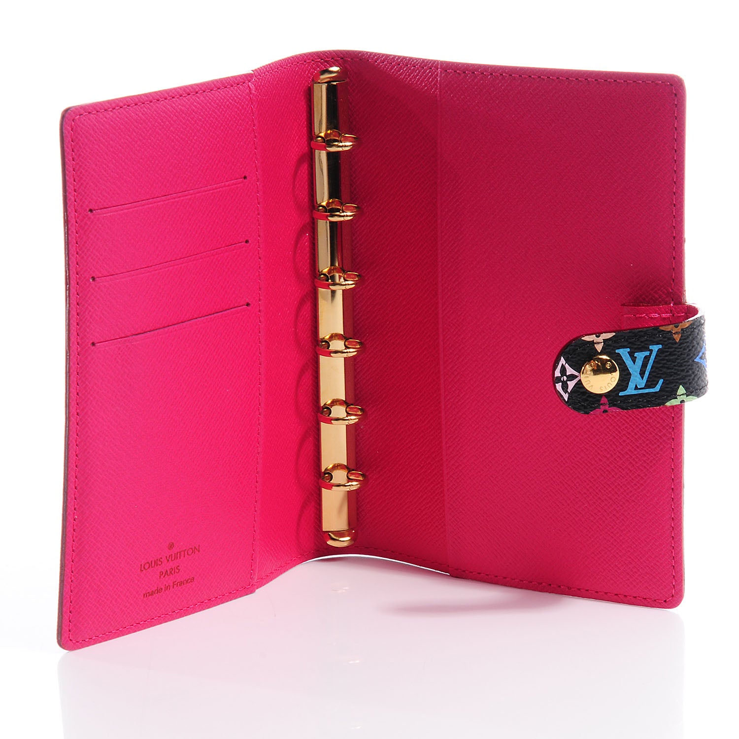 Louis Vuitton Monogram Multicolor Small Ring Agenda Black 6 of 8