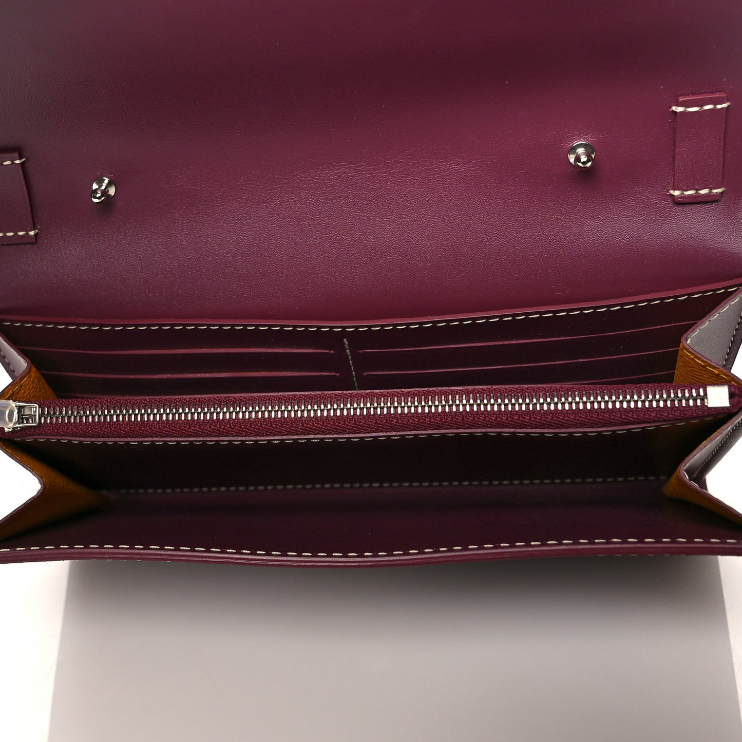 Goyardine Varenne Continental Wallet Burgundy