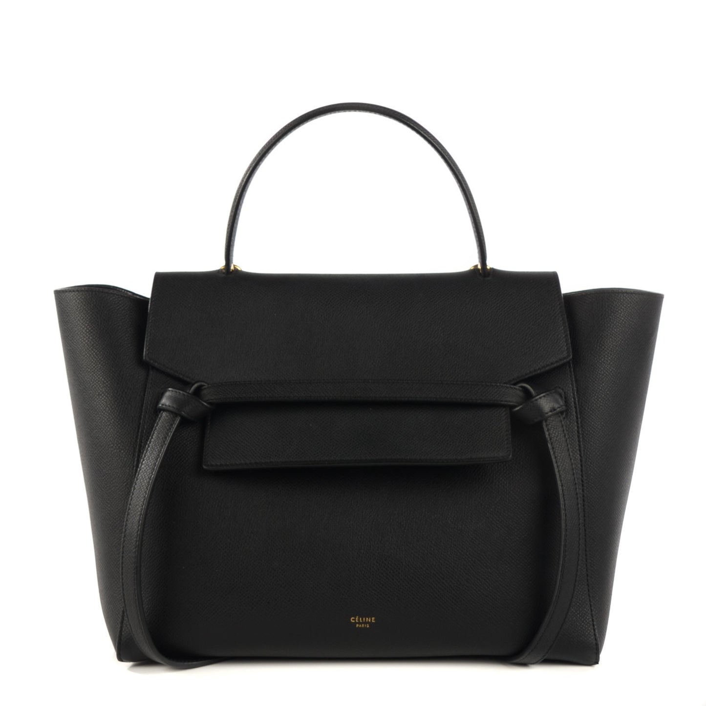 Grained Calfskin Mini Belt Bag Black