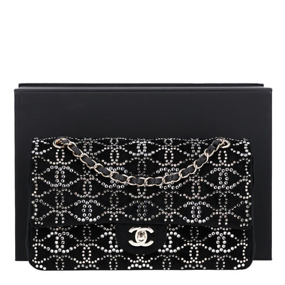 Chanel Velvet Crystal Medium Double Flap Black 11 of 11