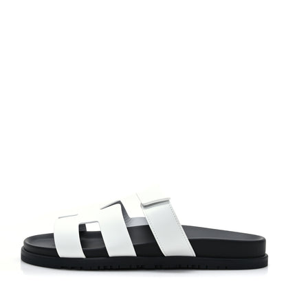 Hermes Calfskin Womens Chypre Sandals 41 White 1 of 8