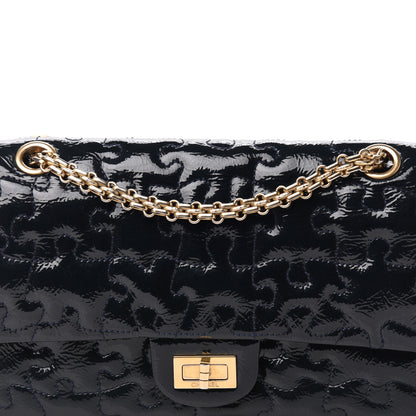 Chanel Crackled Patent Calfskin Puzzle 2.55 Reissue 225 Flap Black 13 of 13