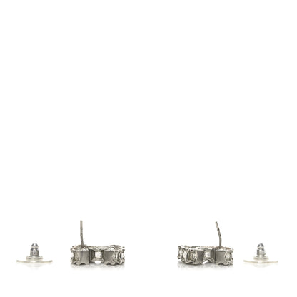 Chanel Crystal CC Earrings Silver 3 of 4