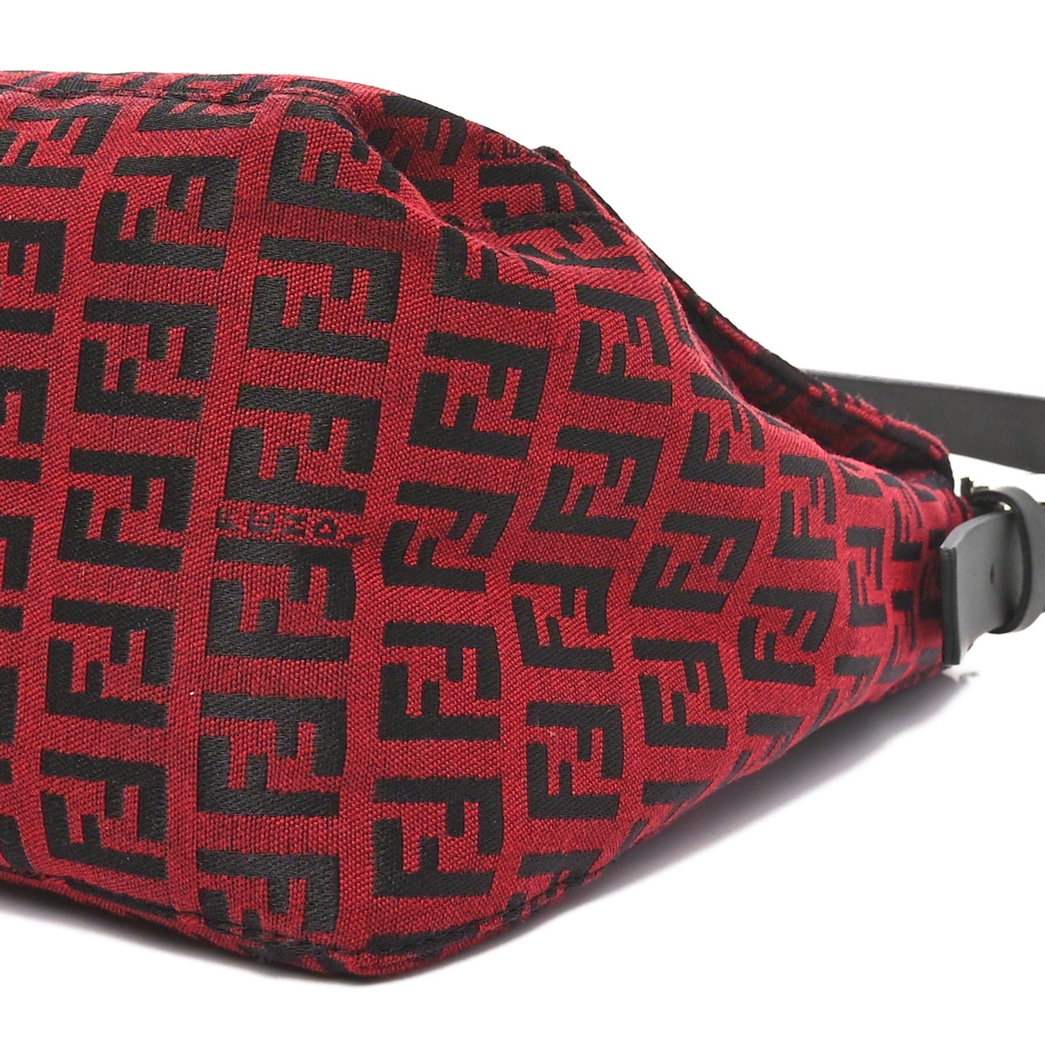 Fendi Zucchino Mama Baguette Red Black 10 of 10