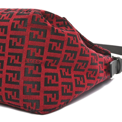 Fendi Zucchino Mama Baguette Red Black 10 of 10