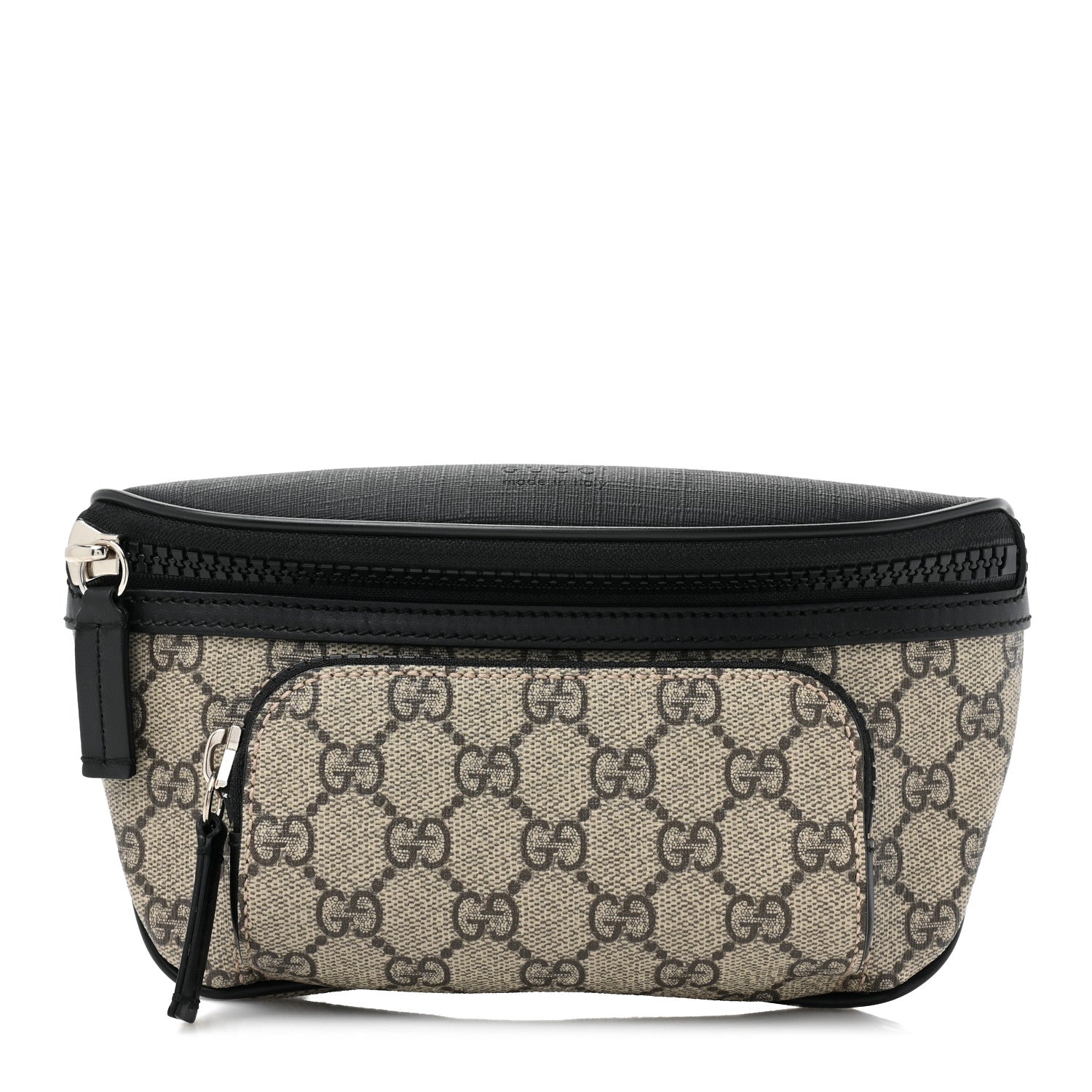 Gucci GG Supreme Monogram Belt Bag Black 1 of 9