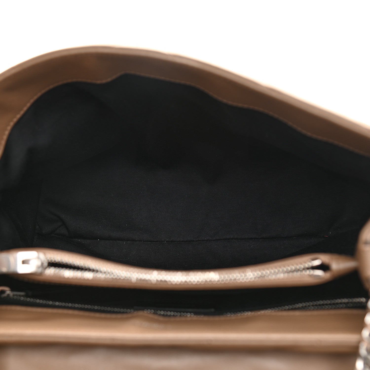 Saint Laurent Calfskin Y Quilted Monogram Medium Loulou Chain Satchel Dark Beige 5 of 12