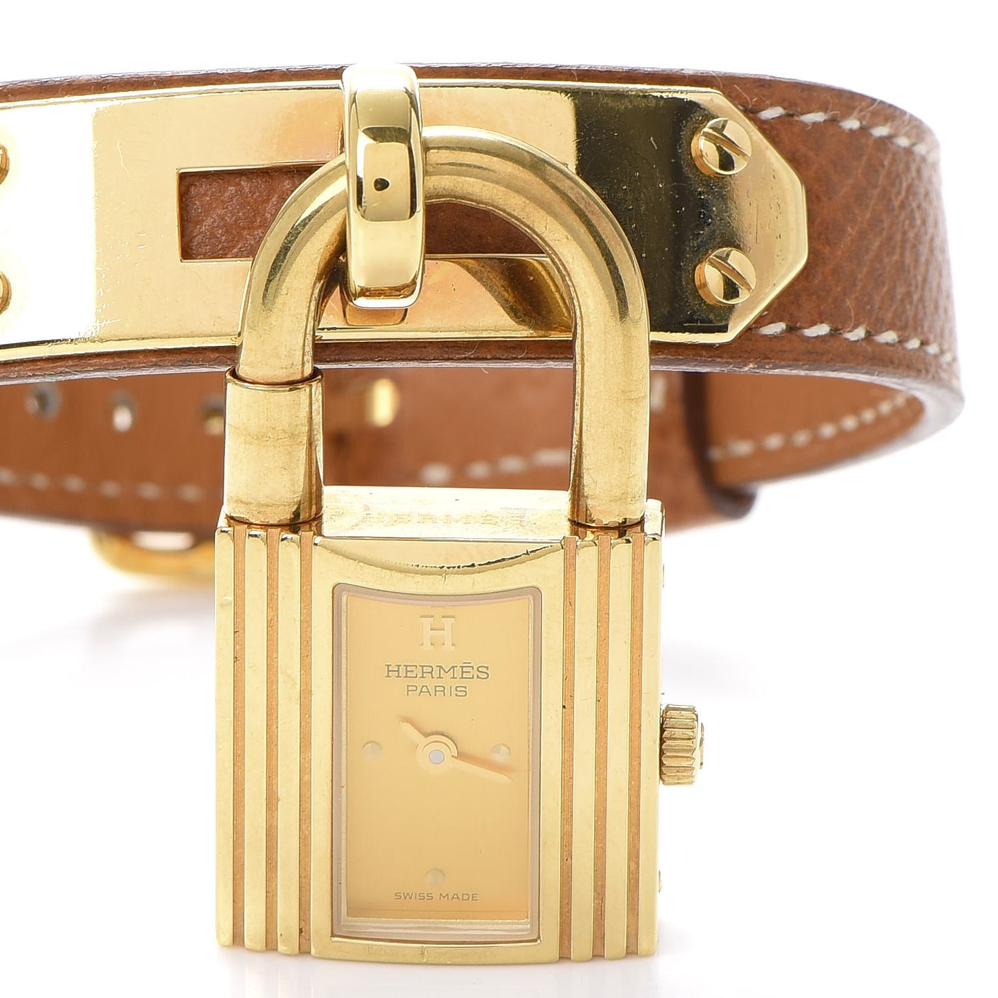 Stainless Steel Courchevel 20mm Kelly Cadena Quartz Watch Gold