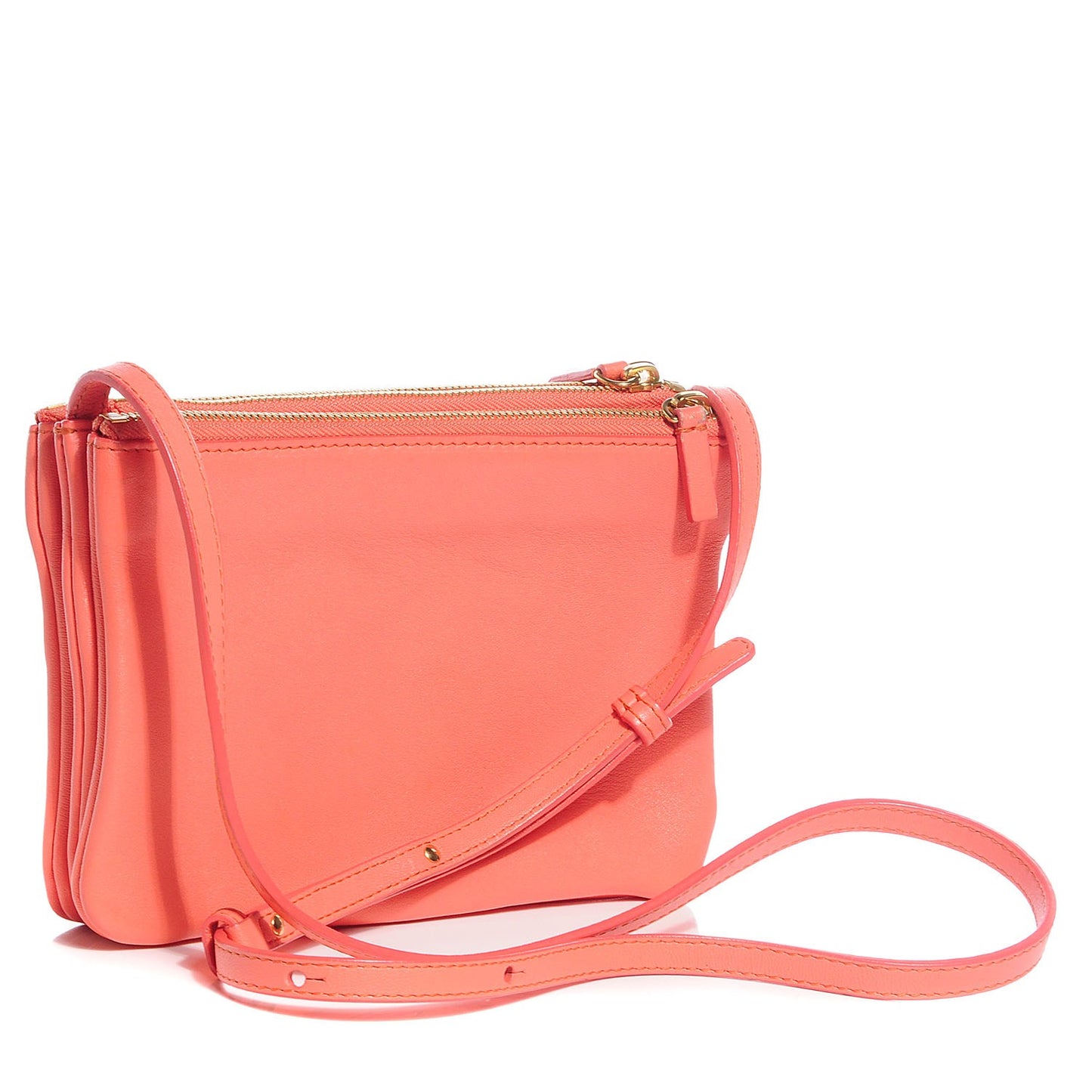 Lambskin Small Trio Crossbody Bag Flamingo