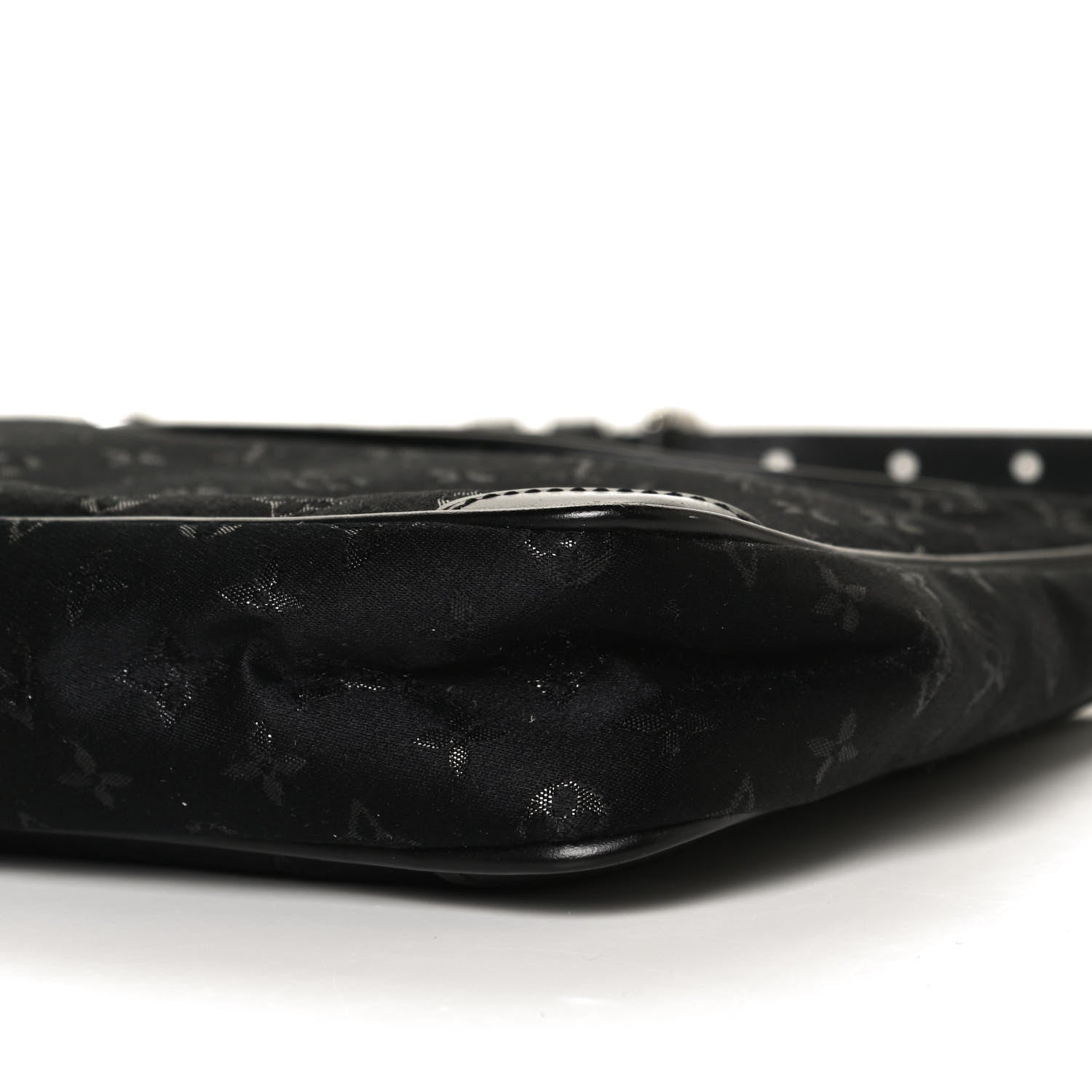 Louis Vuitton Satin Monogram Little Boulogne Black 9 of 11