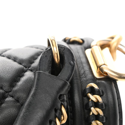 Chanel Calfskin Quilted New Medium Boy Top Handle Flap Black 9 of 11