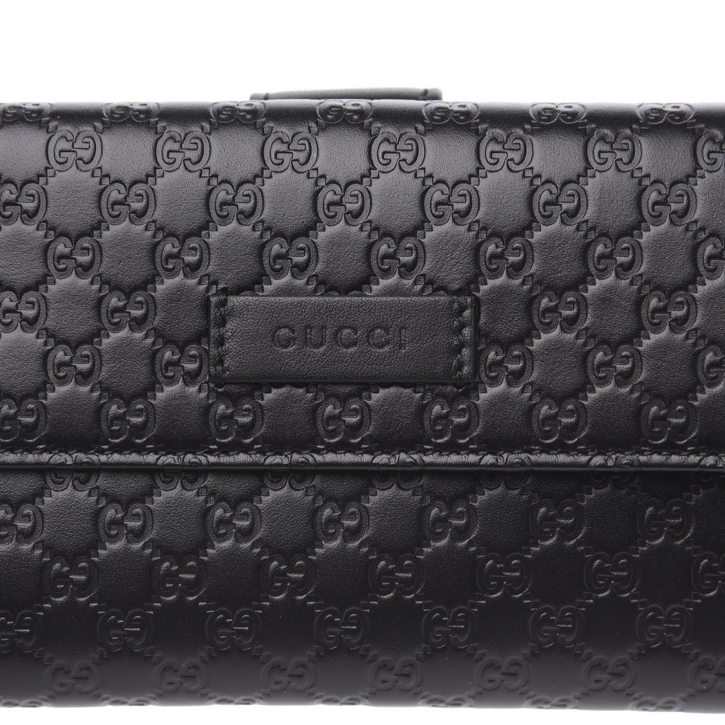 Microguccissima Continental Flap Wallet Black