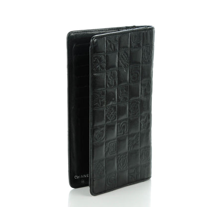Chanel Calfskin Precious Symbols Yen Wallet Black 3 of 8