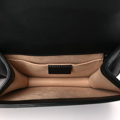Gucci Calfskin Web Crystal Butterfly Stripe Small Totem Shoulder Bag Black 5 of 10