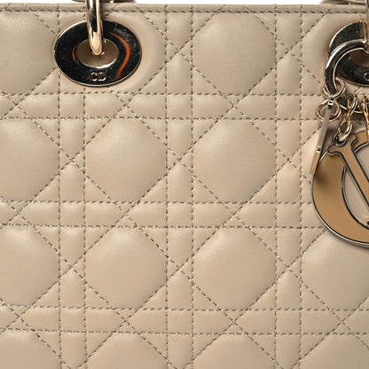 Christian Dior Lambskin Cannage Small Lucky Badges My Lady Dior Beige 9 of 18