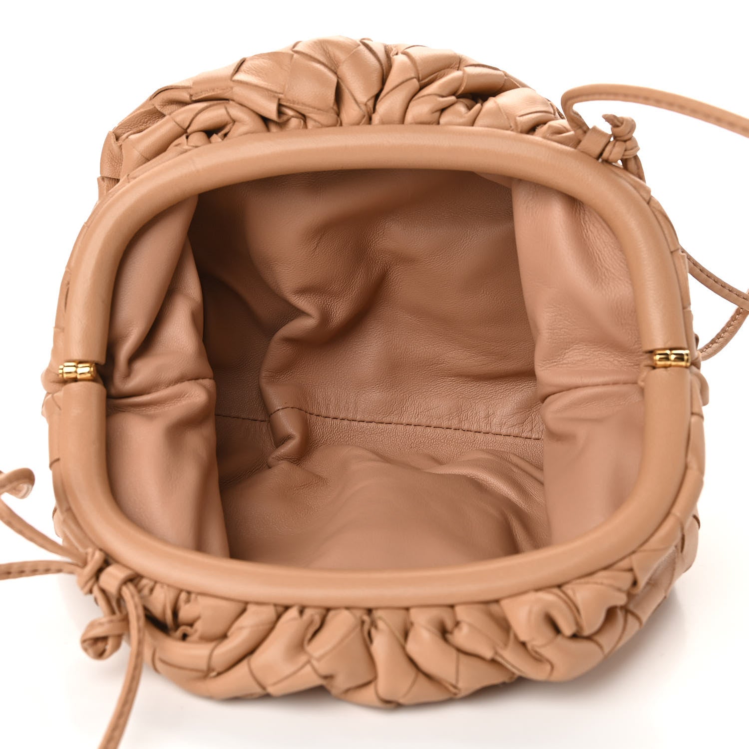 Bottega Veneta Nappa Intrecciato The Mini Pouch Almond 5 of 11