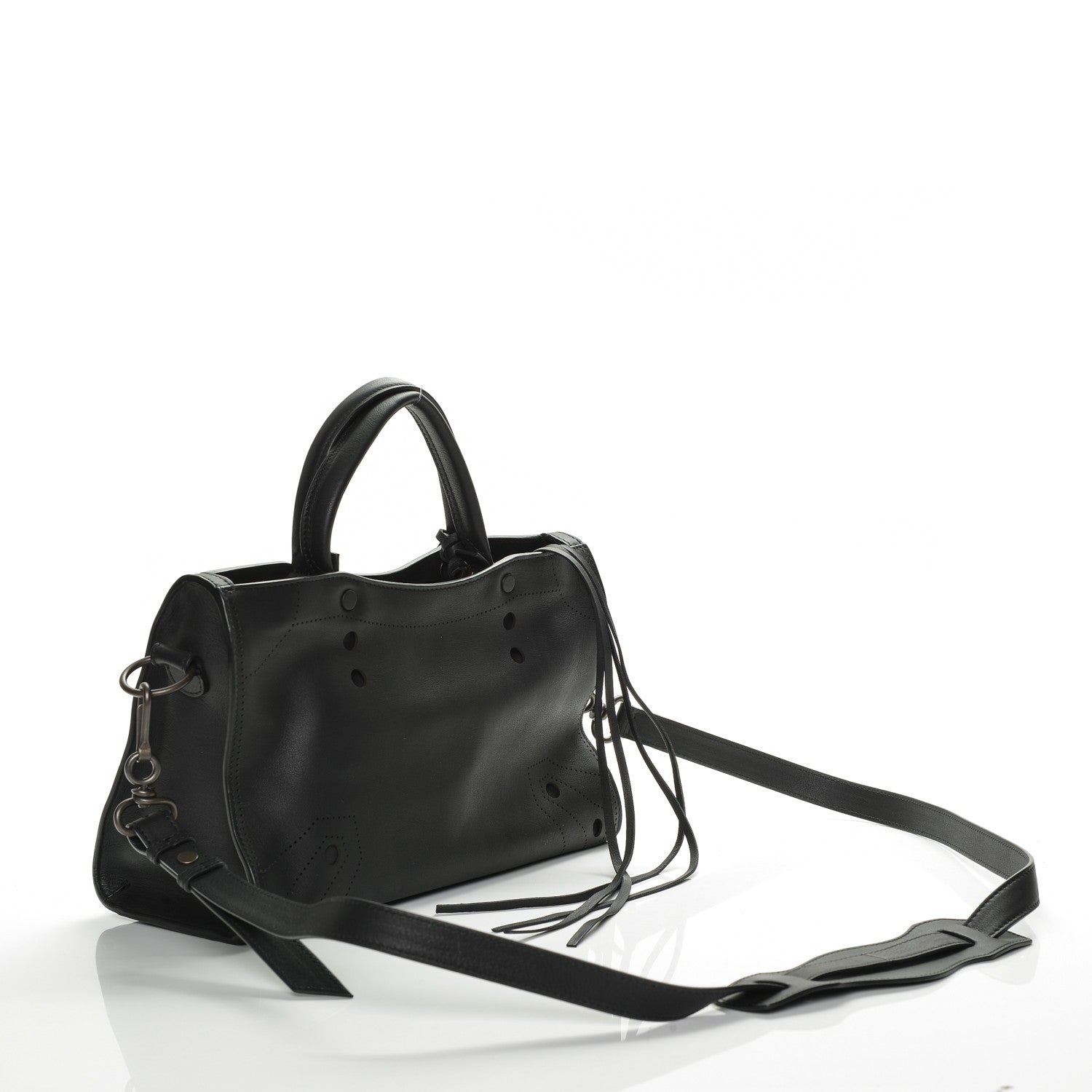 Balenciaga Veau Soyeux Perforated Blackout Hardware S City Black 3 of 6