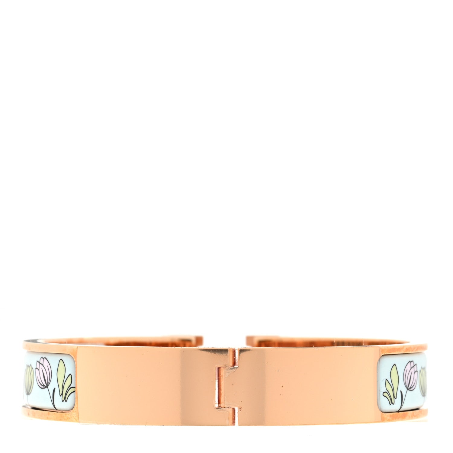 Hermes Enamel Printed Narrow Leopards Clic Clac H Bracelet PM Songe Pastel 2 of 3