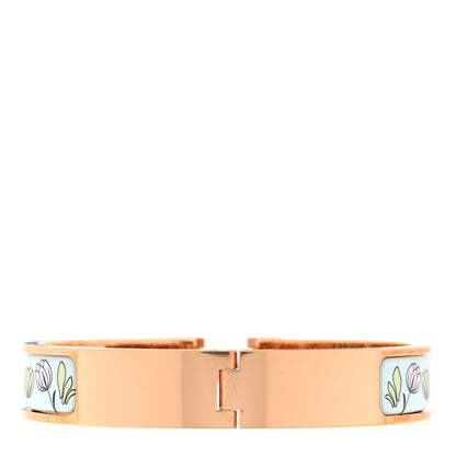 Hermes Enamel Printed Narrow Leopards Clic Clac H Bracelet PM Songe Pastel 2 of 3