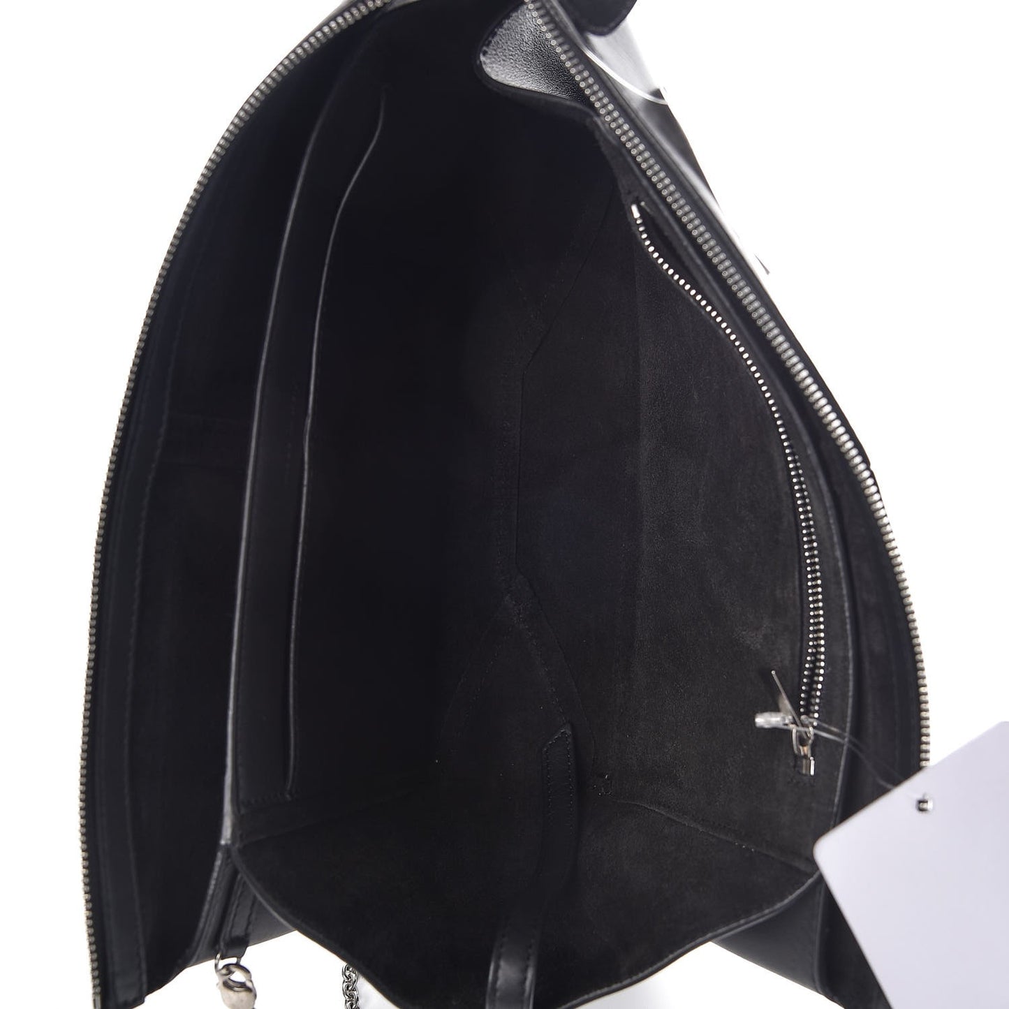 Supple Natural Calfskin Tri-Fold Clutch Black
