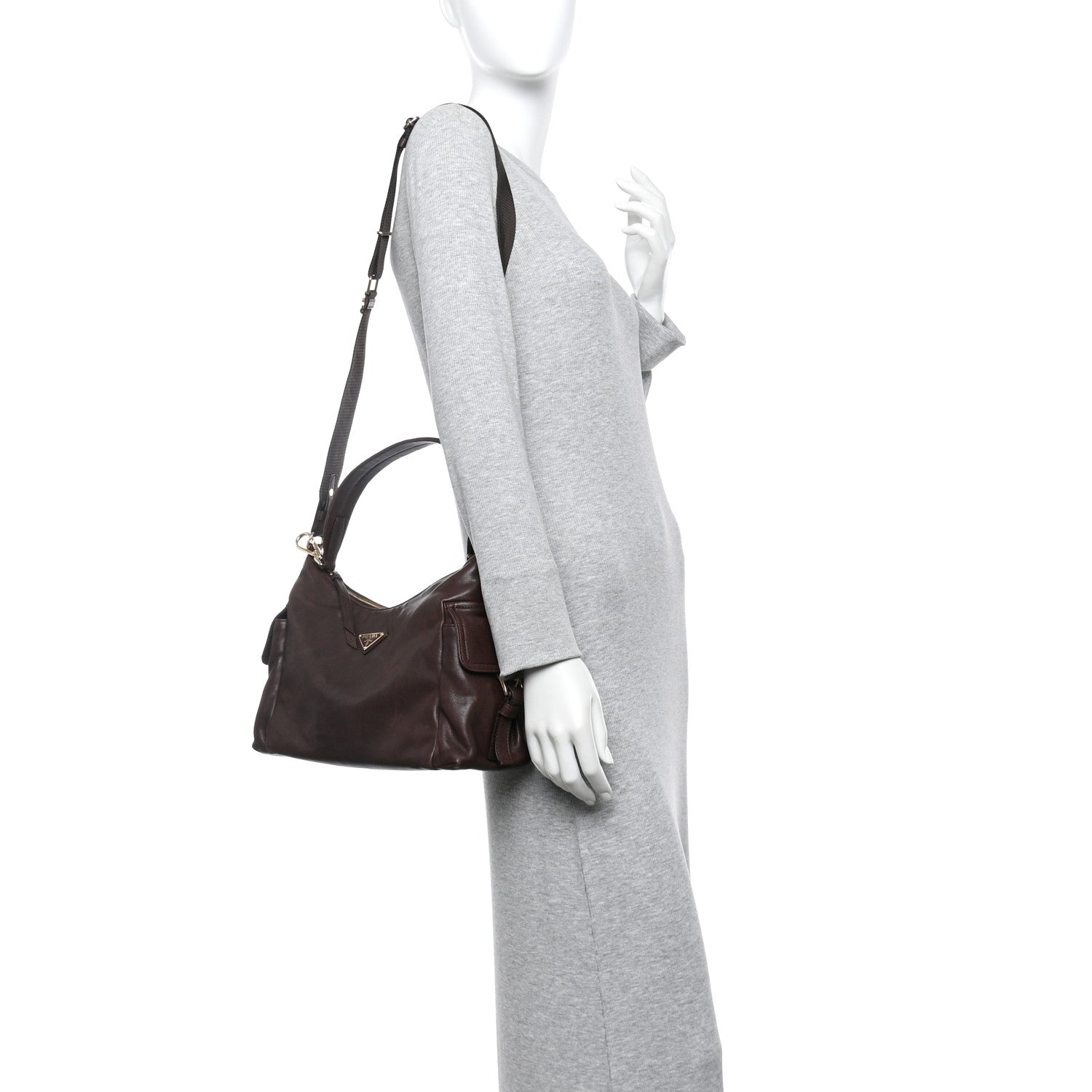 Prada Nappa Large Explore Shoulder Bag Sienna 1782382 – FASHIONPHILE