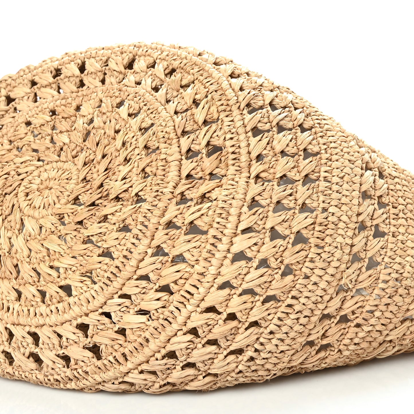 Raffia Calfskin Small Panier Tote Naturel