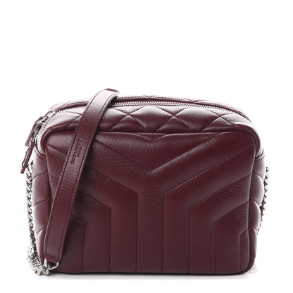 Saint Laurent Calfskin Y Quilted Monogram Small Loulou Bowling Bag Rouge Legion 1 of 8