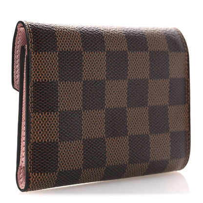 Louis Vuitton Damier Ebene Victorine Wallet Rose Ballerine 3 of 7