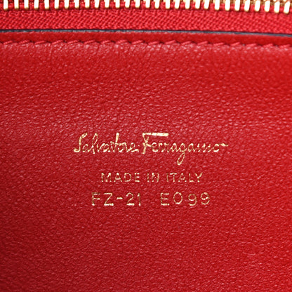 Salvatore Ferragamo Smooth Calfskin Aileen Gancio Lock Shoulder Bag Blue 6 of 12