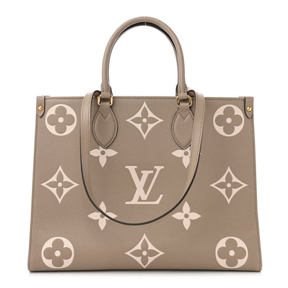 Louis Vuitton Empreinte Monogram Giant Onthego MM Tourterelle Creme 1 of 9