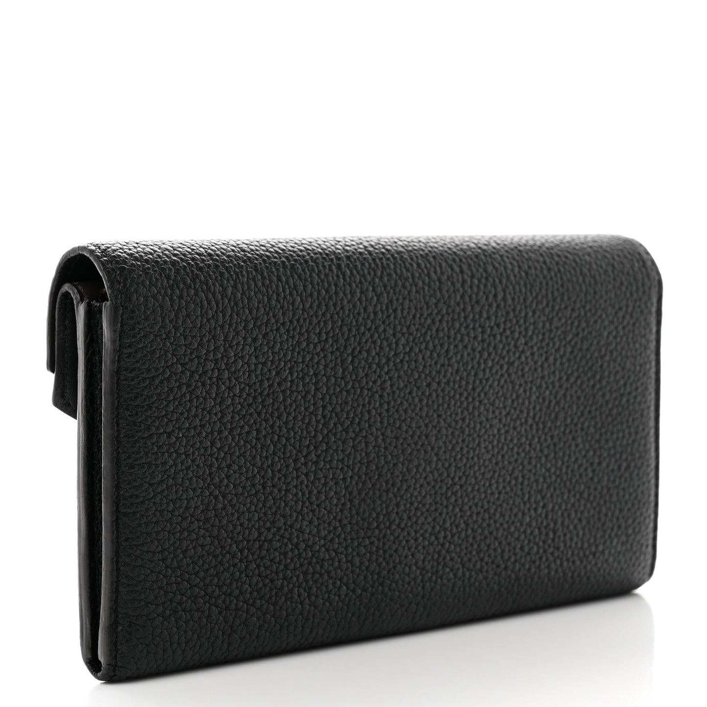 Calfskin Double V Wallet Black