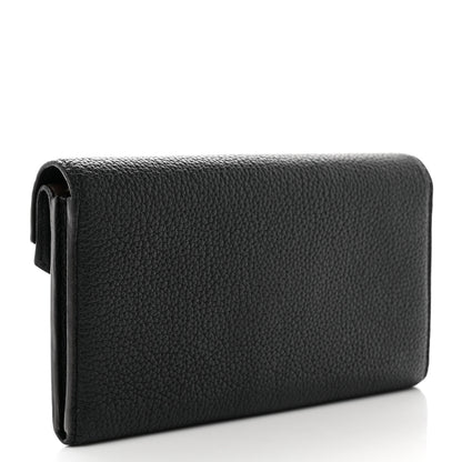 Louis Vuitton Calfskin Double V Wallet Black 3 of 11