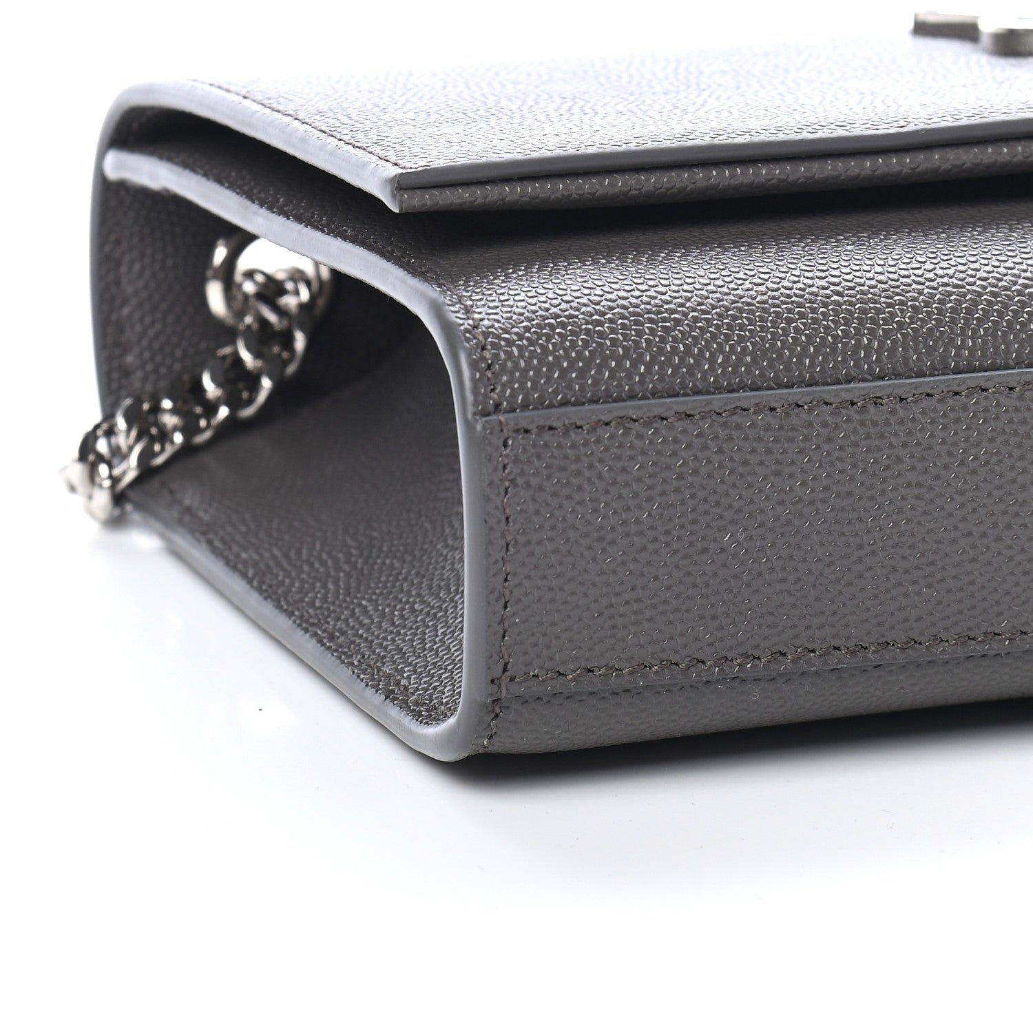 Saint Laurent Grain De Poudre Small Classic Monogram Kate Tassel Satchel Earth 6 of 7