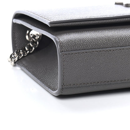Saint Laurent Grain De Poudre Small Classic Monogram Kate Tassel Satchel Earth 6 of 7