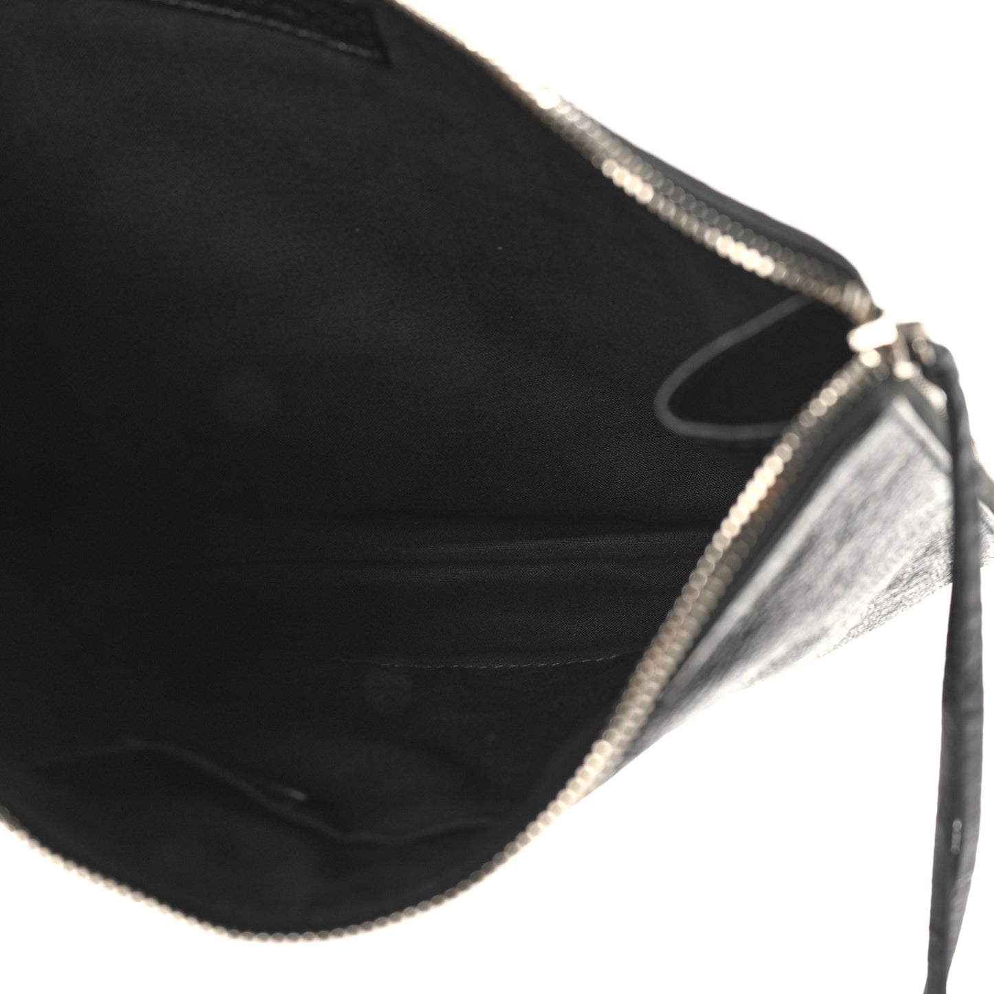 Agneau Classic Hardware Small Pouch Black