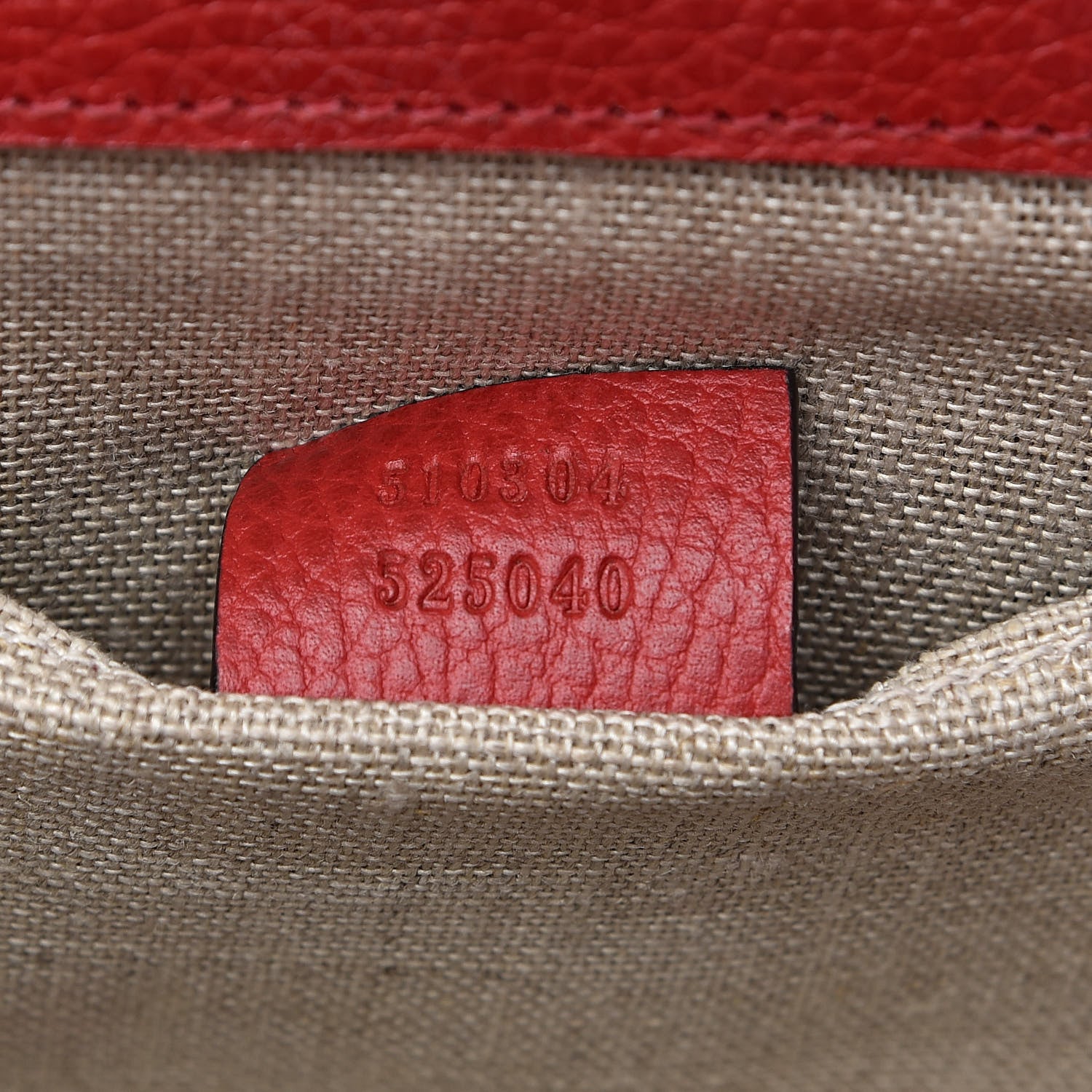 Gucci Dollar Calfskin Small Interlocking G Shoulder Bag Red 7 of 12