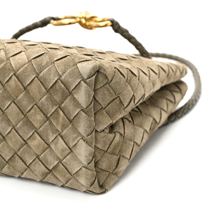 Bottega Veneta Suede Intrecciato Small Andiamo Shoulder Bag Cypress 9 of 9