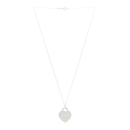 Tiffany Sterling Silver Medium Return to Tiffany Heart Pendant Necklace 2 of 4