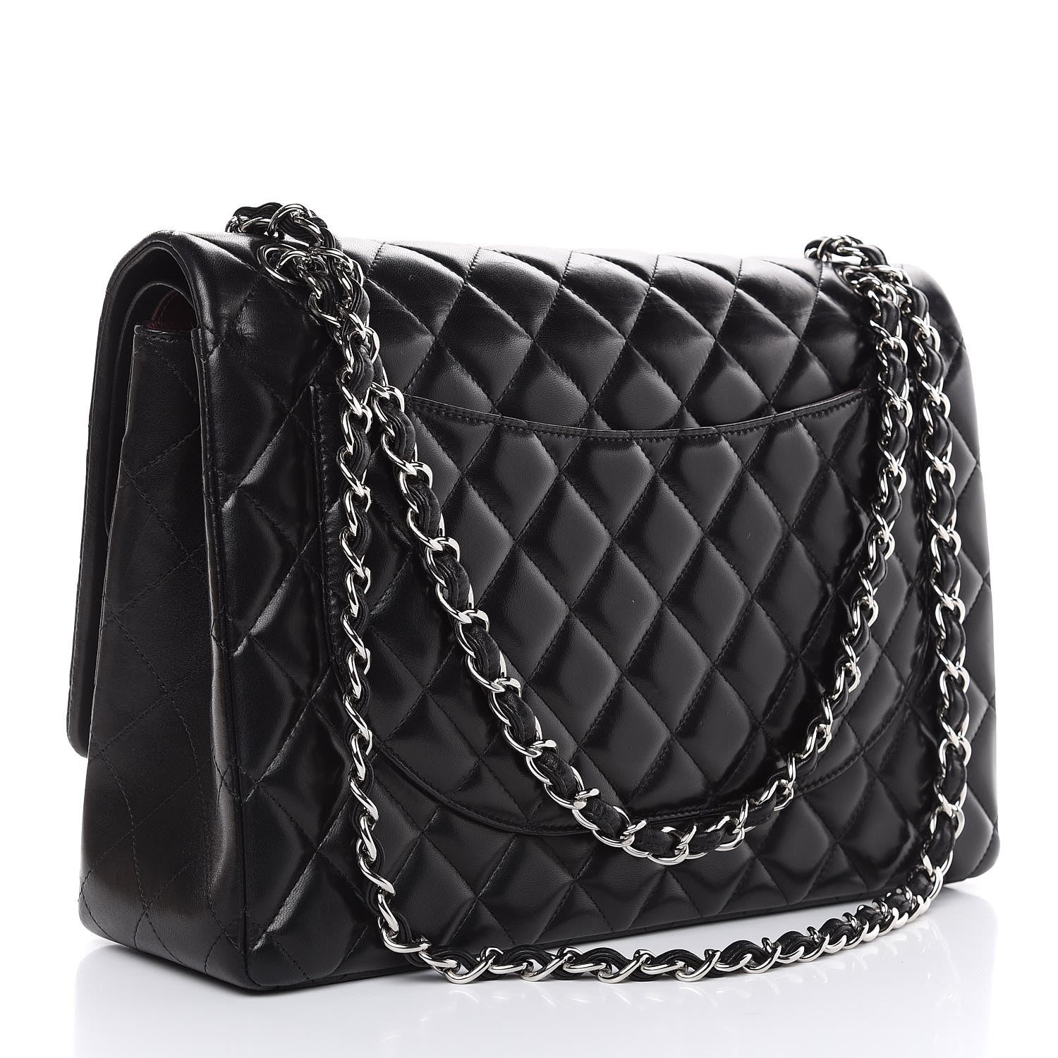 Chanel Lambskin Quilted Maxi Double Flap Black 3 of 19