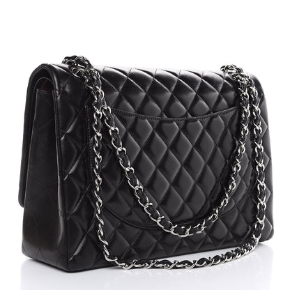Chanel Lambskin Quilted Maxi Double Flap Black 3 of 19